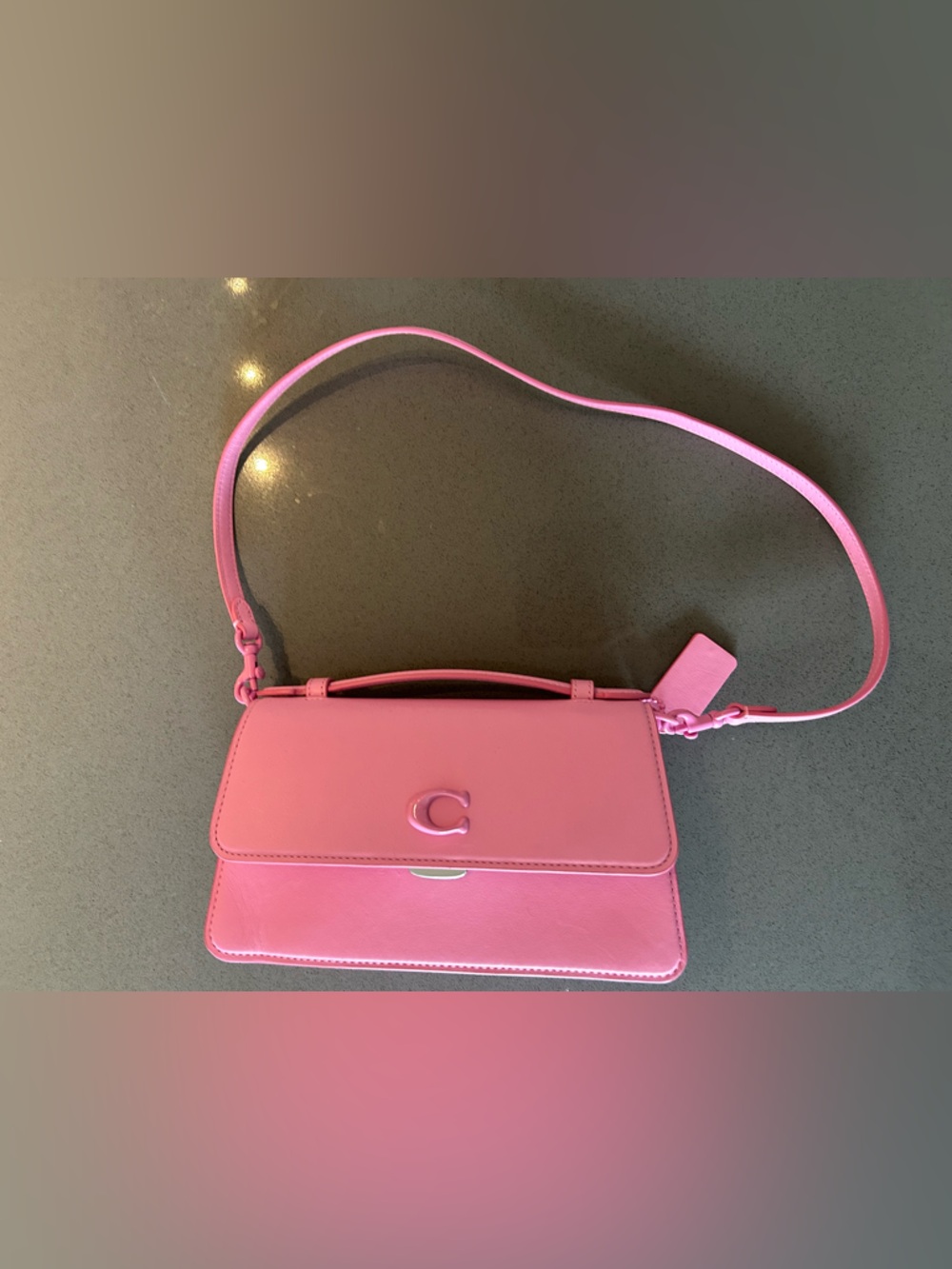 Coach Pink Juno Small Leather Bag